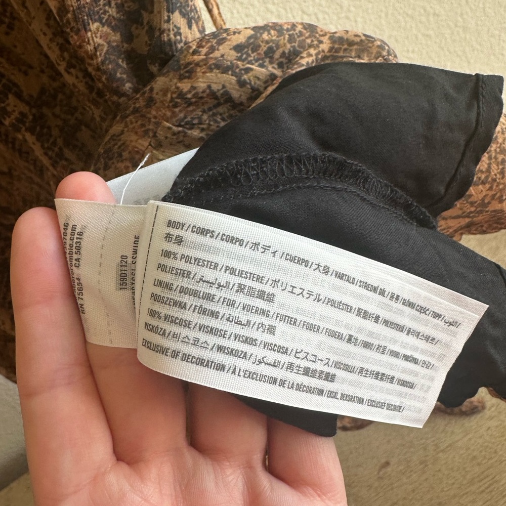 Abercrombie And Fitch Button Down Python Print Dr… - image 7